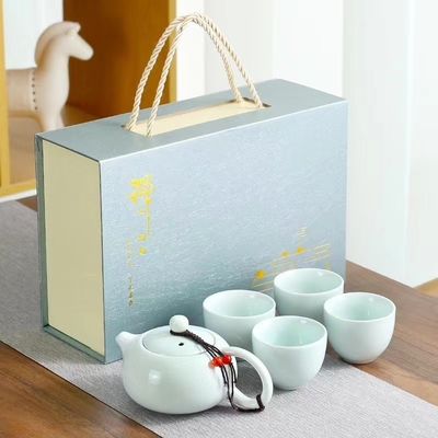 多色印刷 手札箱セット 陶磁石石鍋茶セット 農業用