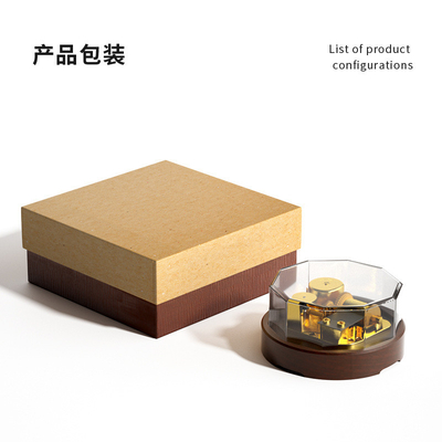 独創的な &quot;ありがとう&quot; ギフト 彫刻 透明 ウォールナッツ オクトポス 箱 オフィス 製品