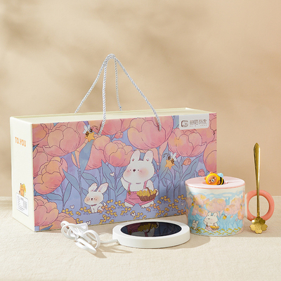 農業 ターゲット クリエイティブ ギフト セット 蓋付きの温かいカップ 可愛いセラミックカップと手品