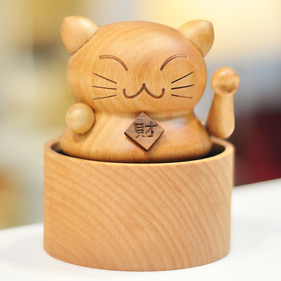 年式 ミニカルーセル ラッキーキャット ミュージックボックス 固木ケーキ ミュージックボックス 飾り 誕生日 プレゼント