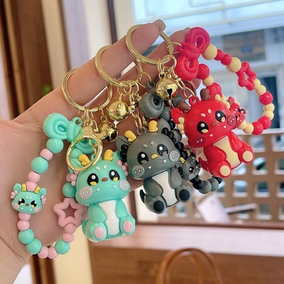 3.5cm*5cm PVC ドラゴンキーチェーンの 可愛い小さなプレゼント バックパックに掛けるチェーンが含まれています