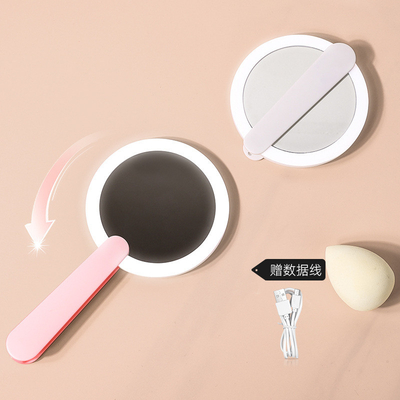 簡単で美しい 携帯式 折りたたむ式 手持ち式 LED メイク鏡 UVプリント