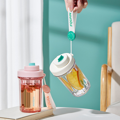 新品 ギフト ポータブル プラスチック カップ 530ml フィルターとロープ リフティング 1 カラー印刷
