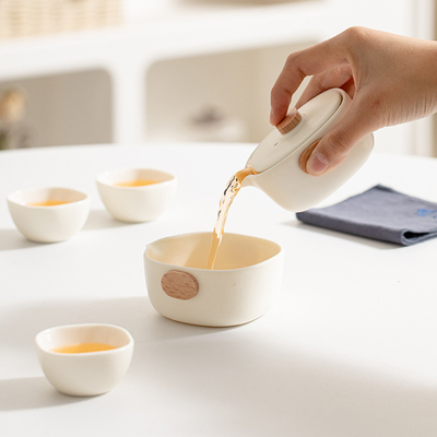 ビジネス お茶 ギフト アーク エクスプレス カップ お茶 セット 1 ポット 3 カップ ポータブル バッグ