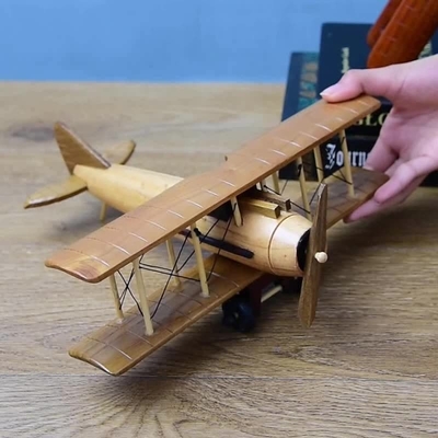 シルクスクリーン印刷 クリエイティブな家庭用デスクトップ装飾のためのヴィンテージ木製航空機モデル