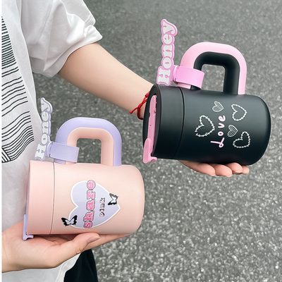 ポータブルで可愛い ストローウォーターカップ ステンレス ステンレス ステンレス
