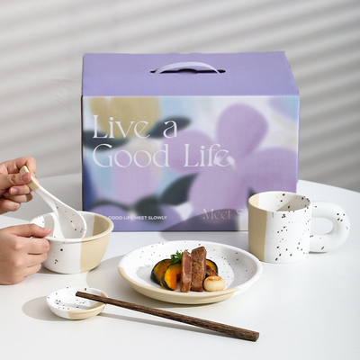 オフィス用品 ロマンティック スターリバー セラミック テーブルウェア ギフト セット 1 人 高級 エステティック デザイン
