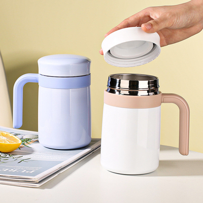 シルクスクリーン印刷 茶と水の分離 隔熱カップ 500ml バレンタインデー