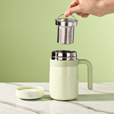 シルクスクリーン印刷 茶と水の分離 隔熱カップ 500ml バレンタインデー
