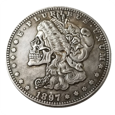 1897年 ヘッド シルバー付コイン モーガンコイン 記念コイン 金属工芸 愛のテーマ