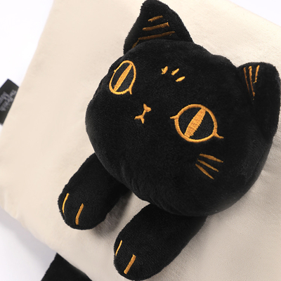 お客様のロゴ ガイア・アンダーソン 猫 キャンバス バッグ プルーシュ ショルダー バッグ 斜面 バッグ