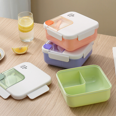 スタイリッシュにご飯を整理してください 持ち運び可能な方角型 プラスチック製の分断式ランチボックス 従業員のプレゼント