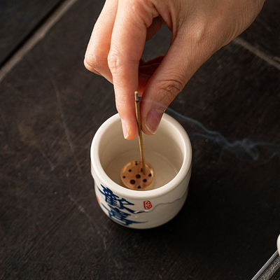 ゼーンホーム 香火炉 草と木灰 挿入 席 茶台 アロマテラピー ストーブ