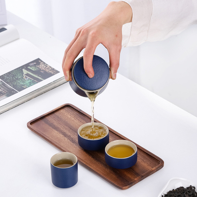 茶の時間をもっと良くする 携帯式黒陶器の 功夫セット