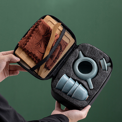 ビジネス ギフト プレゼンテーション プレゼントセット ロゴ付き お茶セット 記念品 携帯バッグ