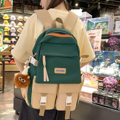 カラーブロック トレンド 大容量 バックパック ホテル・リゾート用の理想的な新品 ギフト