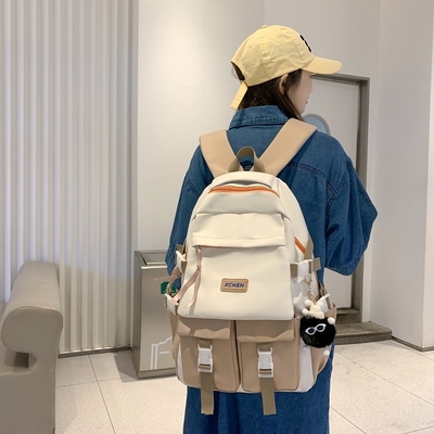 カラーブロック トレンド 大容量 バックパック ホテル・リゾート用の理想的な新品 ギフト