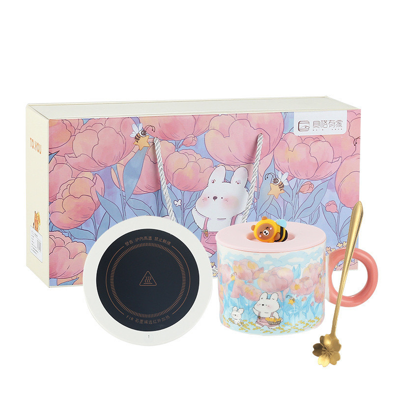 農業 ターゲット クリエイティブ ギフト セット 蓋付きの温かいカップ 可愛いセラミックカップと手品