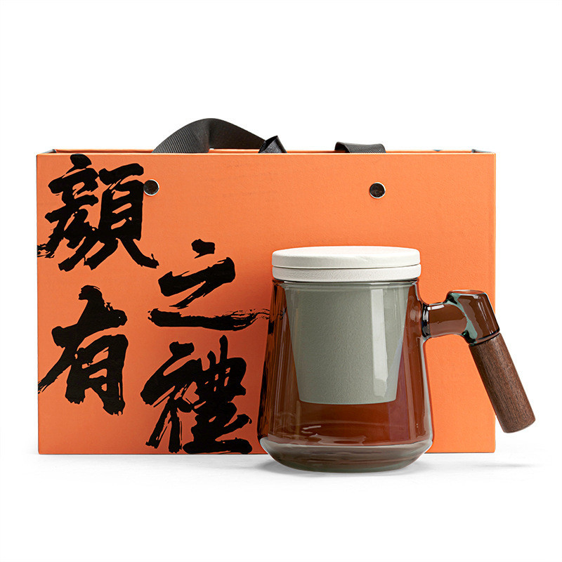 オーダーメイド ロゴ 清川茶杯 ガラス ギフトボックス オフィス用 お茶分離用の新品 ギフト